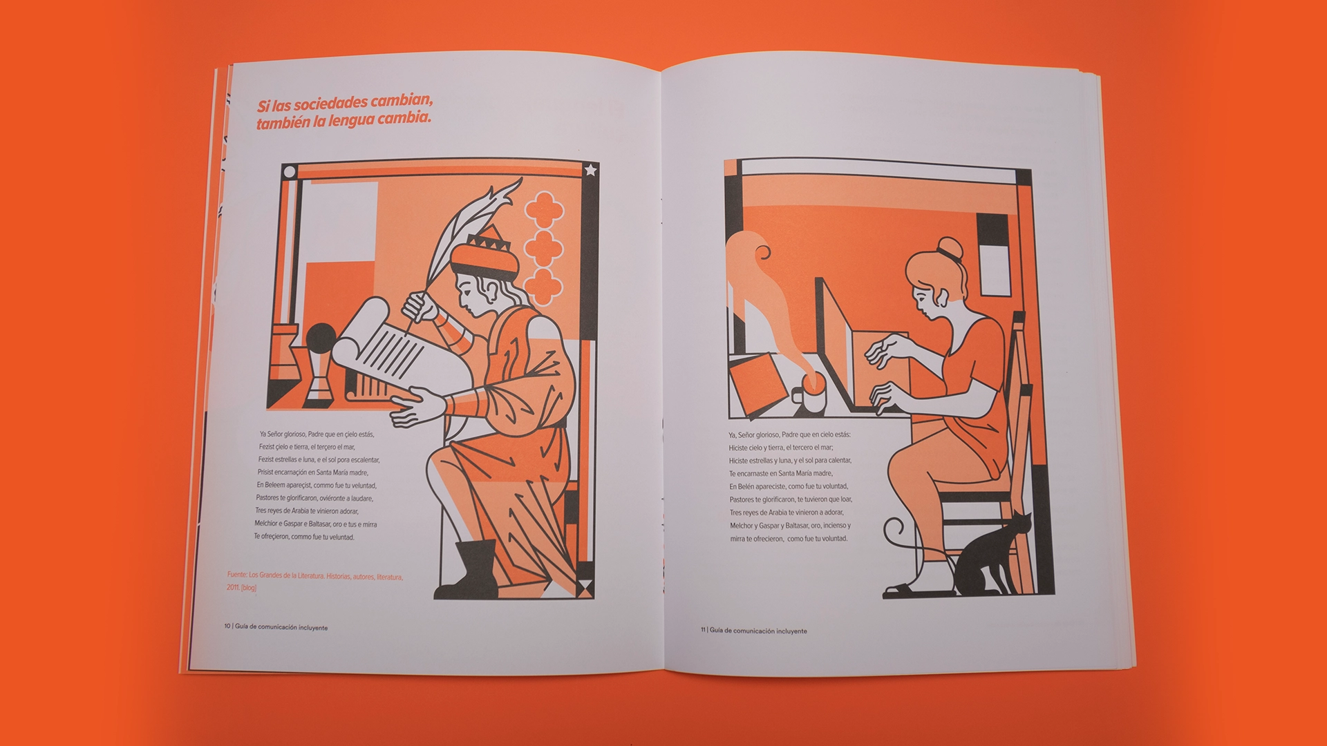 Guia de comunicación incluyente UABC 3 pliego de libro mostrando el diseño editorial